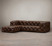 Load image into Gallery viewer, Pure Leather Full Buttoned chesterfield