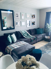 Load image into Gallery viewer, Velvet Big L shaped Couch