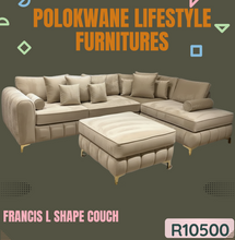 Load image into Gallery viewer, Francis L shaped couch + Free ottoman