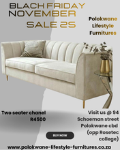 Load image into Gallery viewer, Two seater Chanel couch