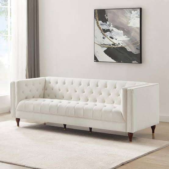 Craig Boucle Three seater chesterfield