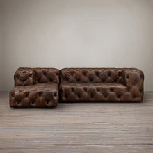Load image into Gallery viewer, Pure Leather Full Buttoned chesterfield
