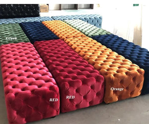 Bed Side Full buttoned Ottoman