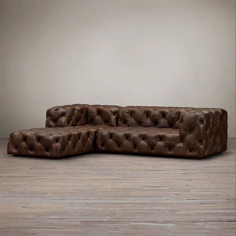 Pure Leather Full Buttoned chesterfield