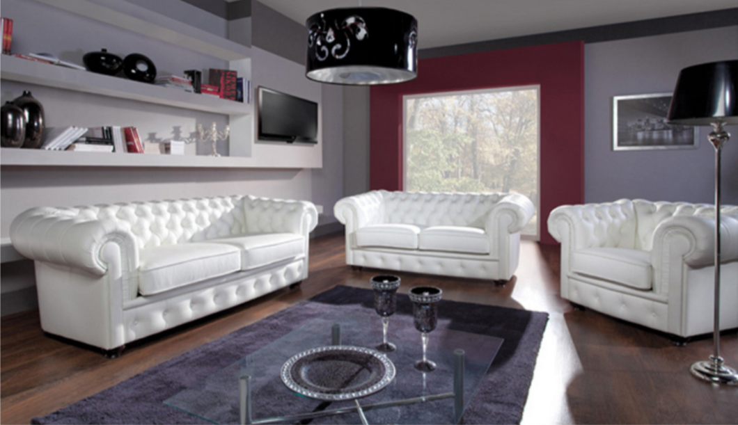 Leather Chesterfield set 🔥HOT SALE🔥