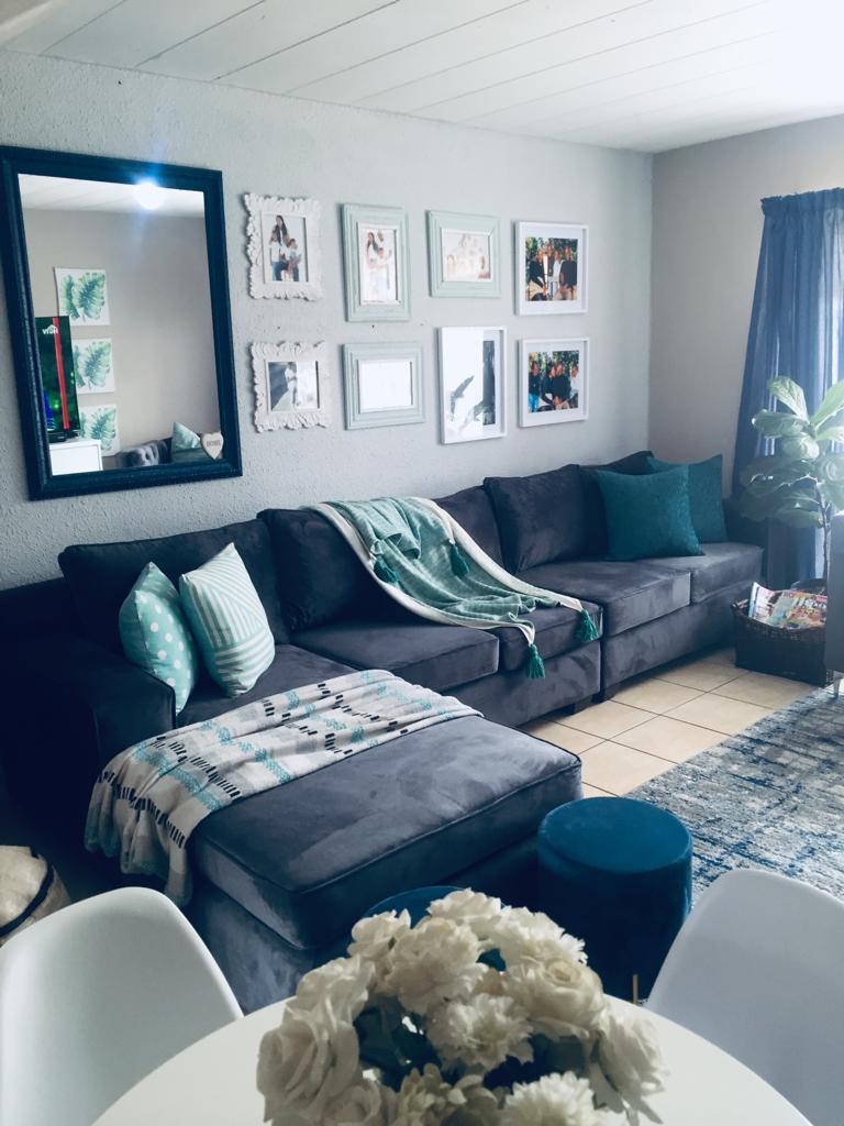 Velvet Big L shaped Couch