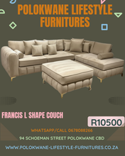 Load image into Gallery viewer, Francis L shaped couch + Free ottoman
